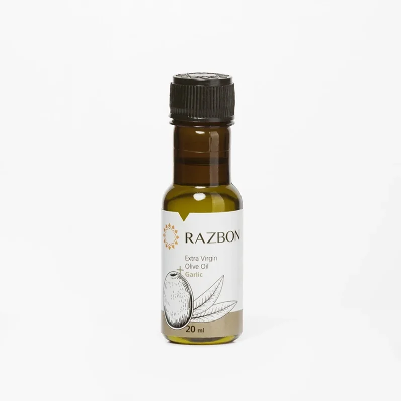 روغن زیتون با بو فرابکر تک نفره با طعم سیر رزبن - 20 میلی لیتر